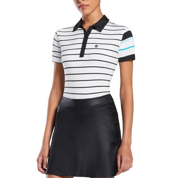 G/FORE | Tops | New Gfore Short Sleeve Golf Polo In Navy Stripes | Poshmark